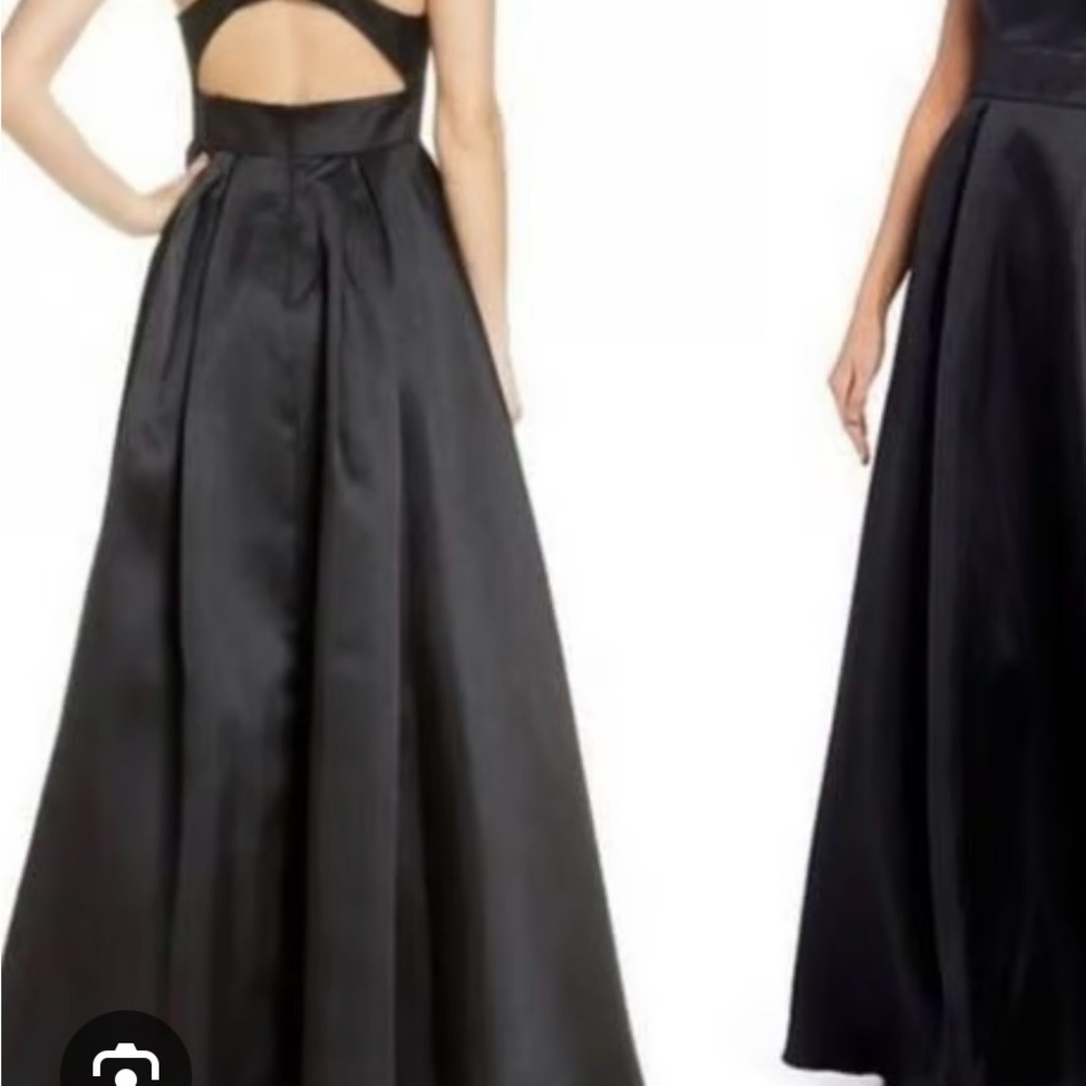 New , Sequin Hearts , Black ballgown satin maxi skirt , Small (junior 1)